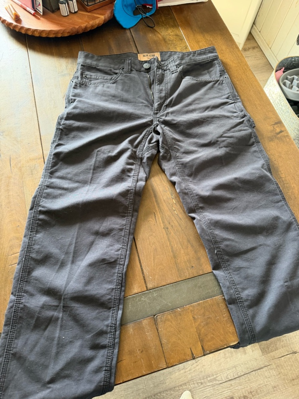 BLU-SEA Men's Cargo Pants - Charcoal Gray